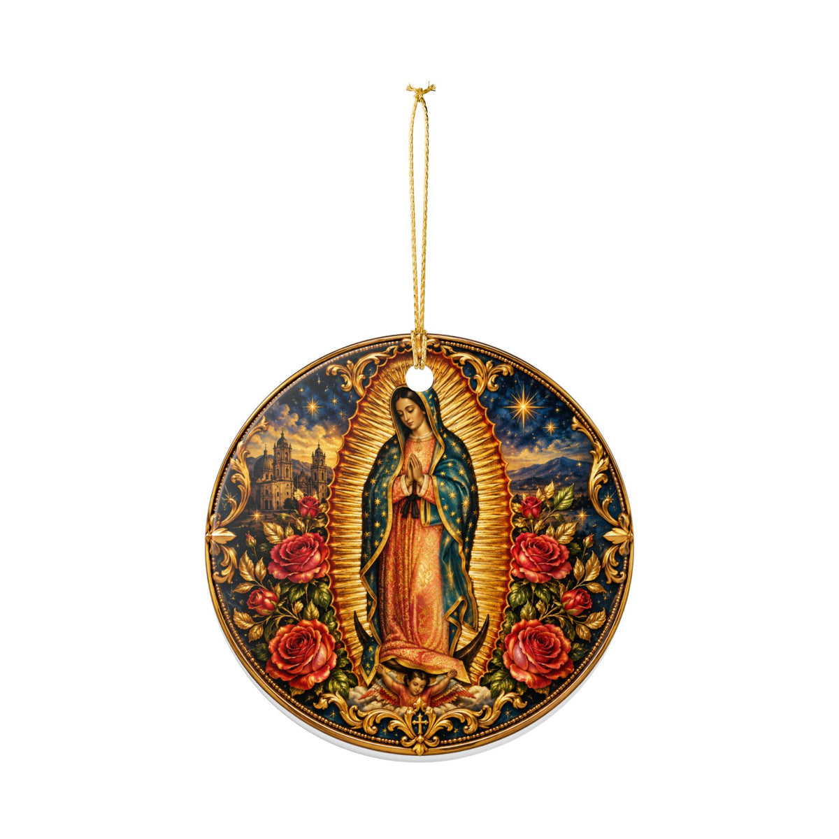 Our Lady of Guadalupe Ceramic Ornament – Christmas