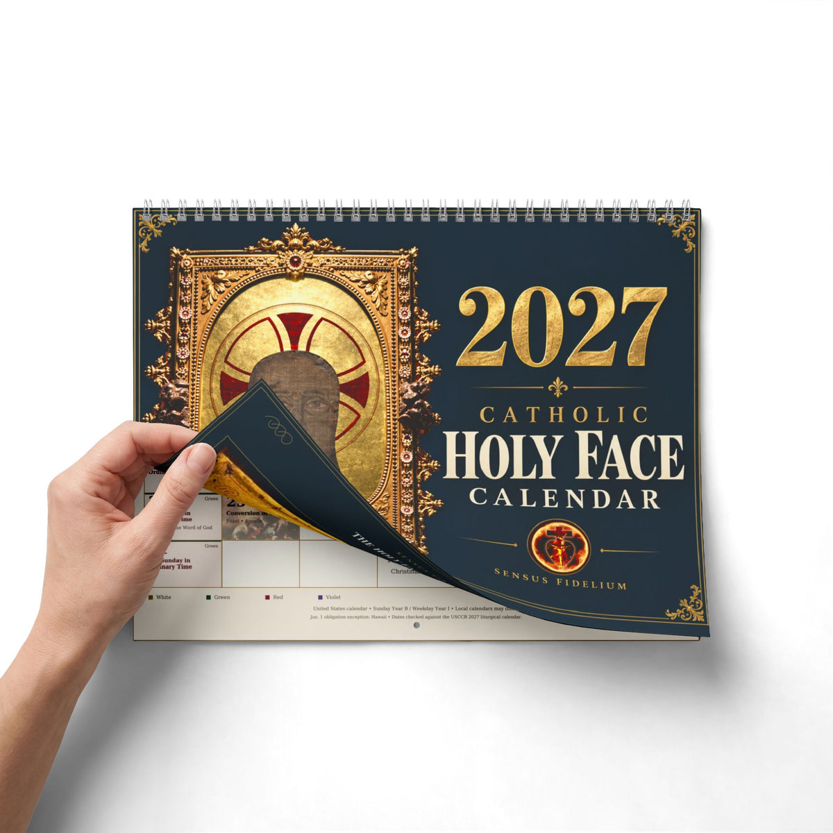 2027 Novus Ordo Holy Face Wall Calendar