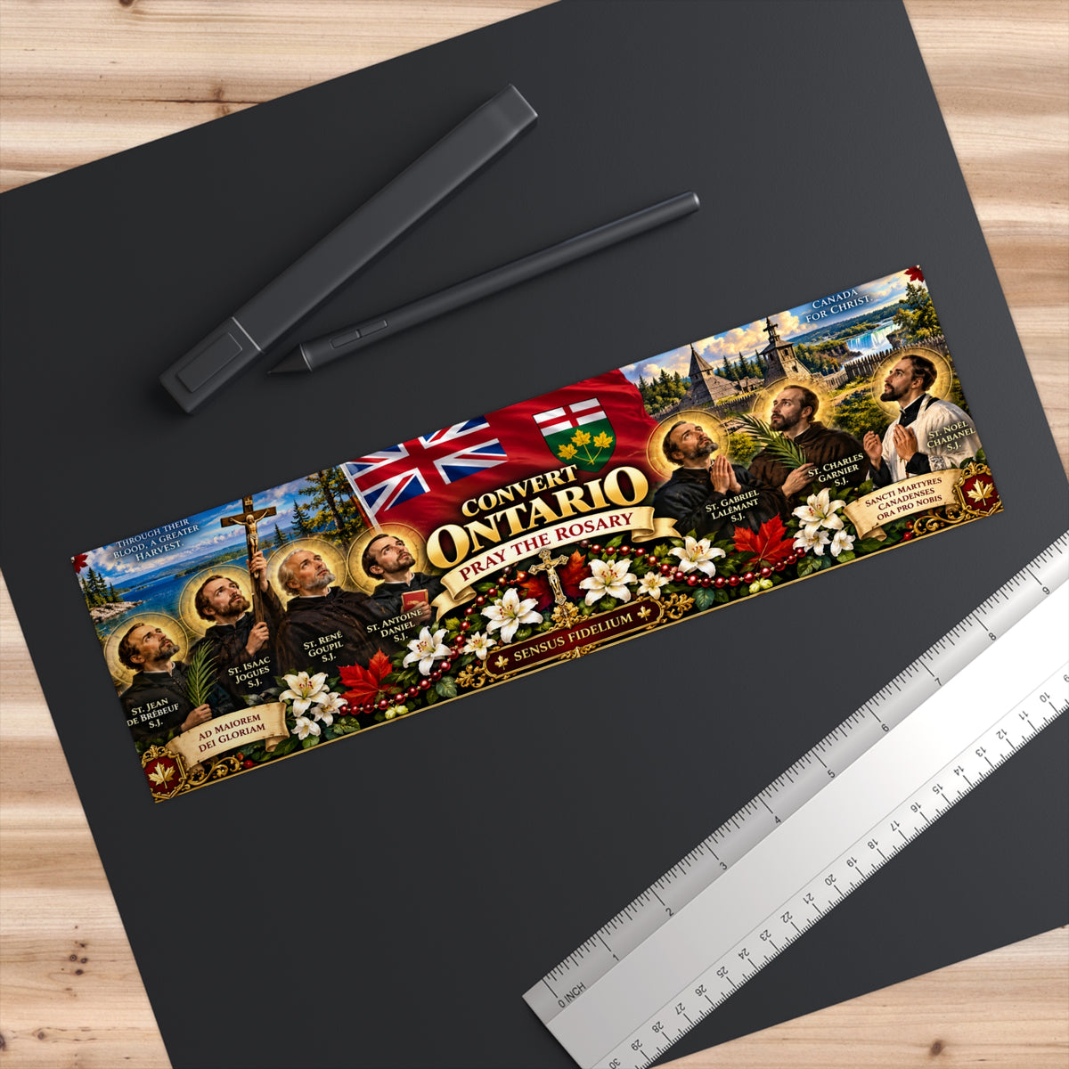 Convert Ontario Pray the Rosary Bumper Sticker