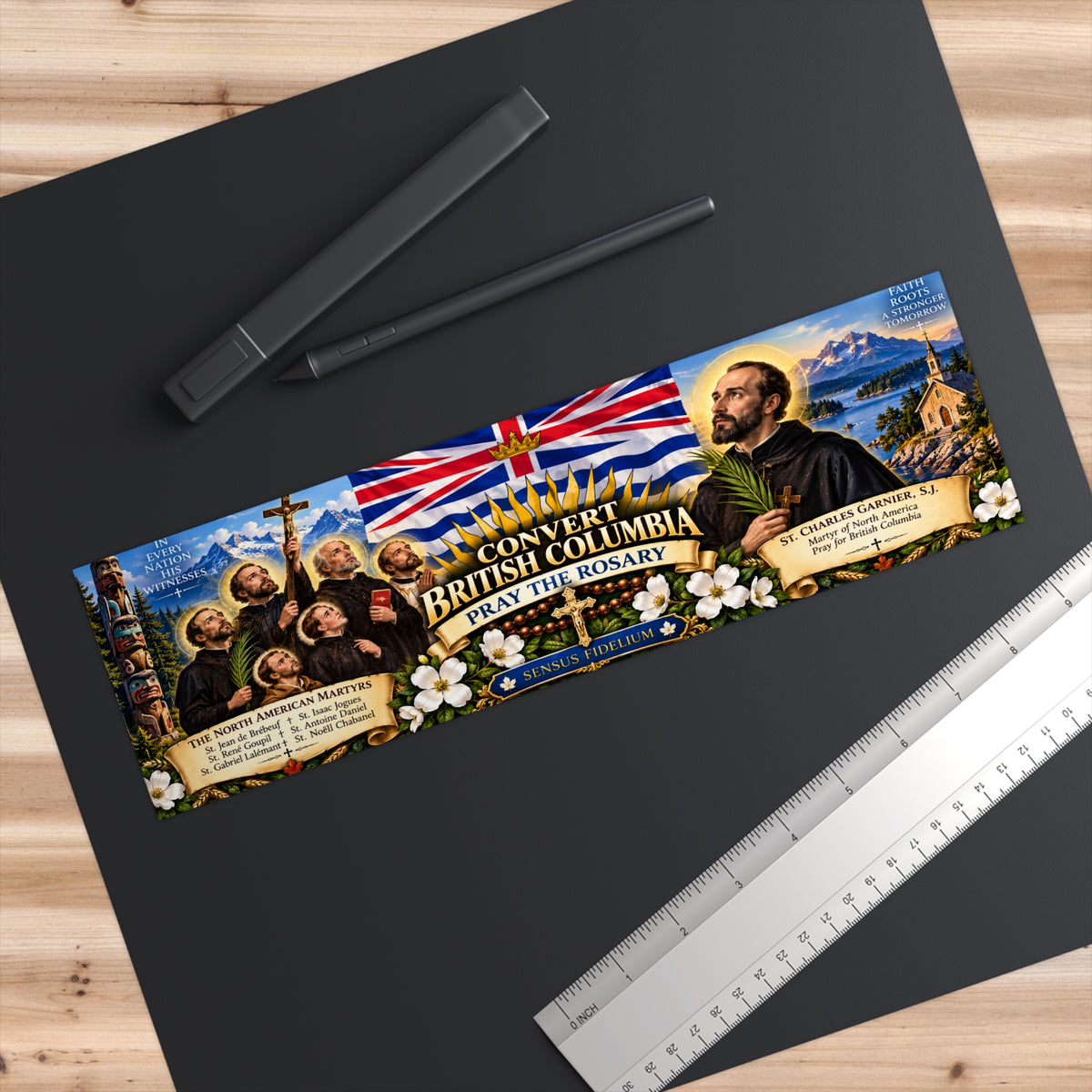 Convert British Columbia Pray the Rosary Bumper Sticker – Catholic Saints & Heritage Decal