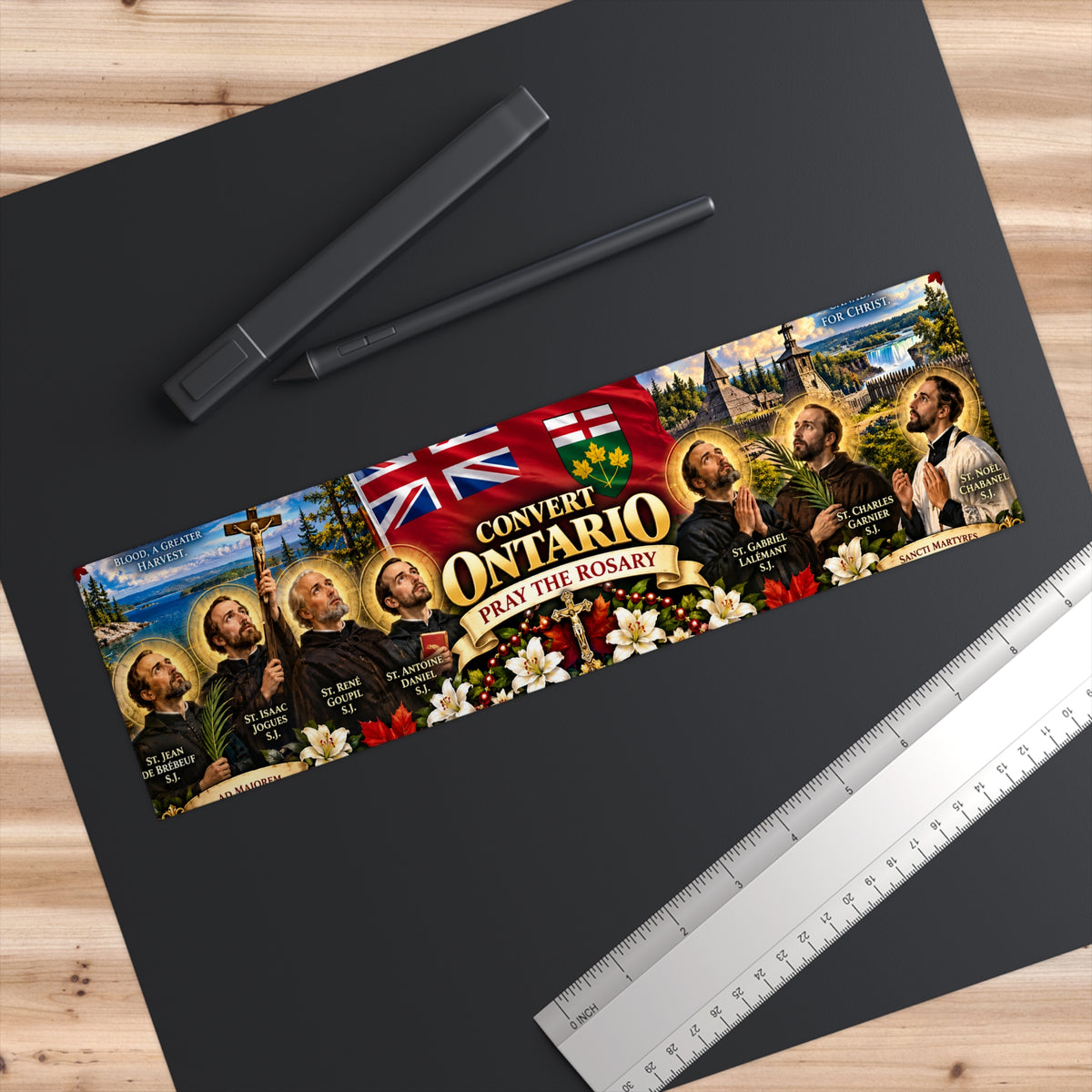 Convert Ontario Pray the Rosary Bumper Sticker
