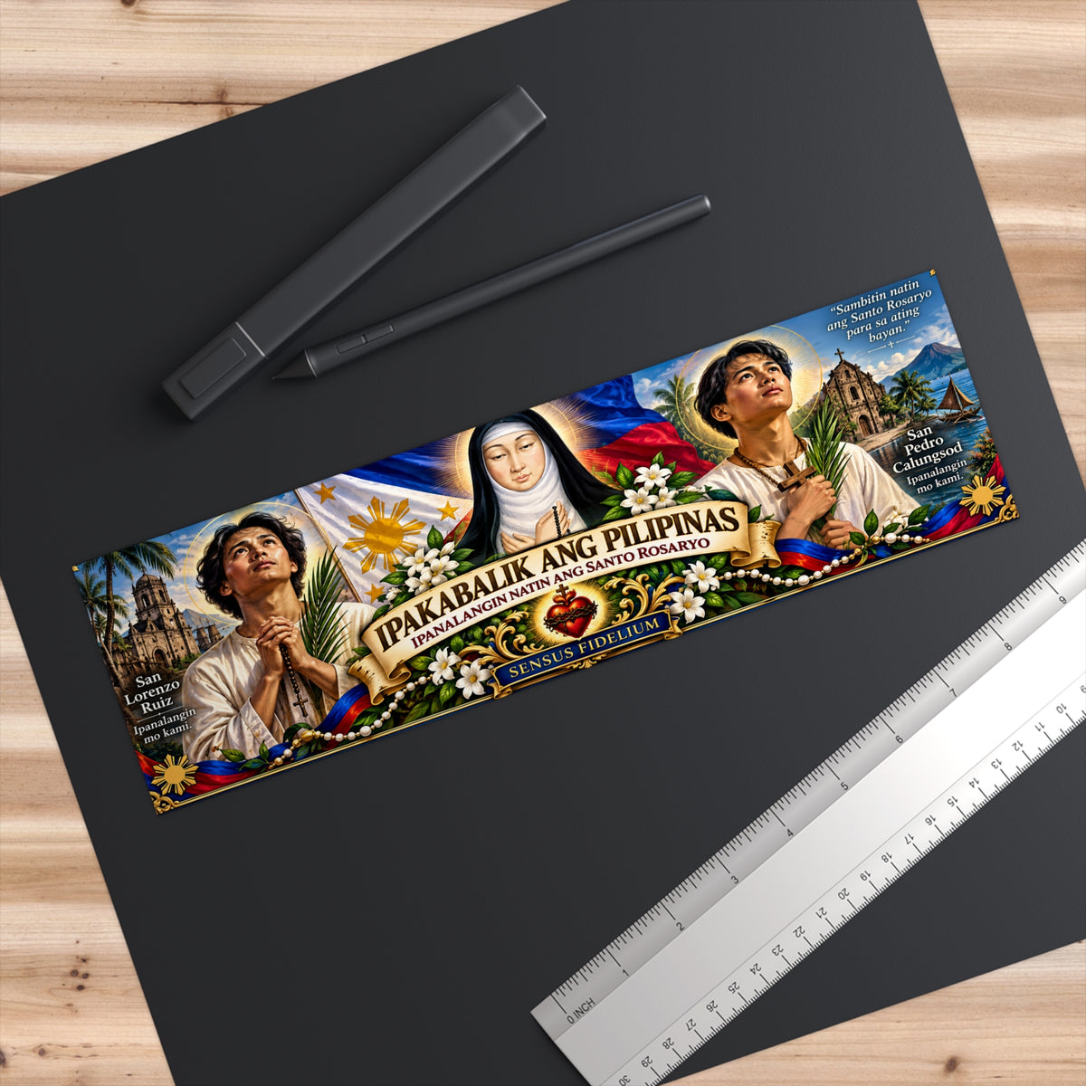 Ipakabalik Ang Pilipinas Religious Bumper Sticker — Santo Rosario Devotional Car Decal