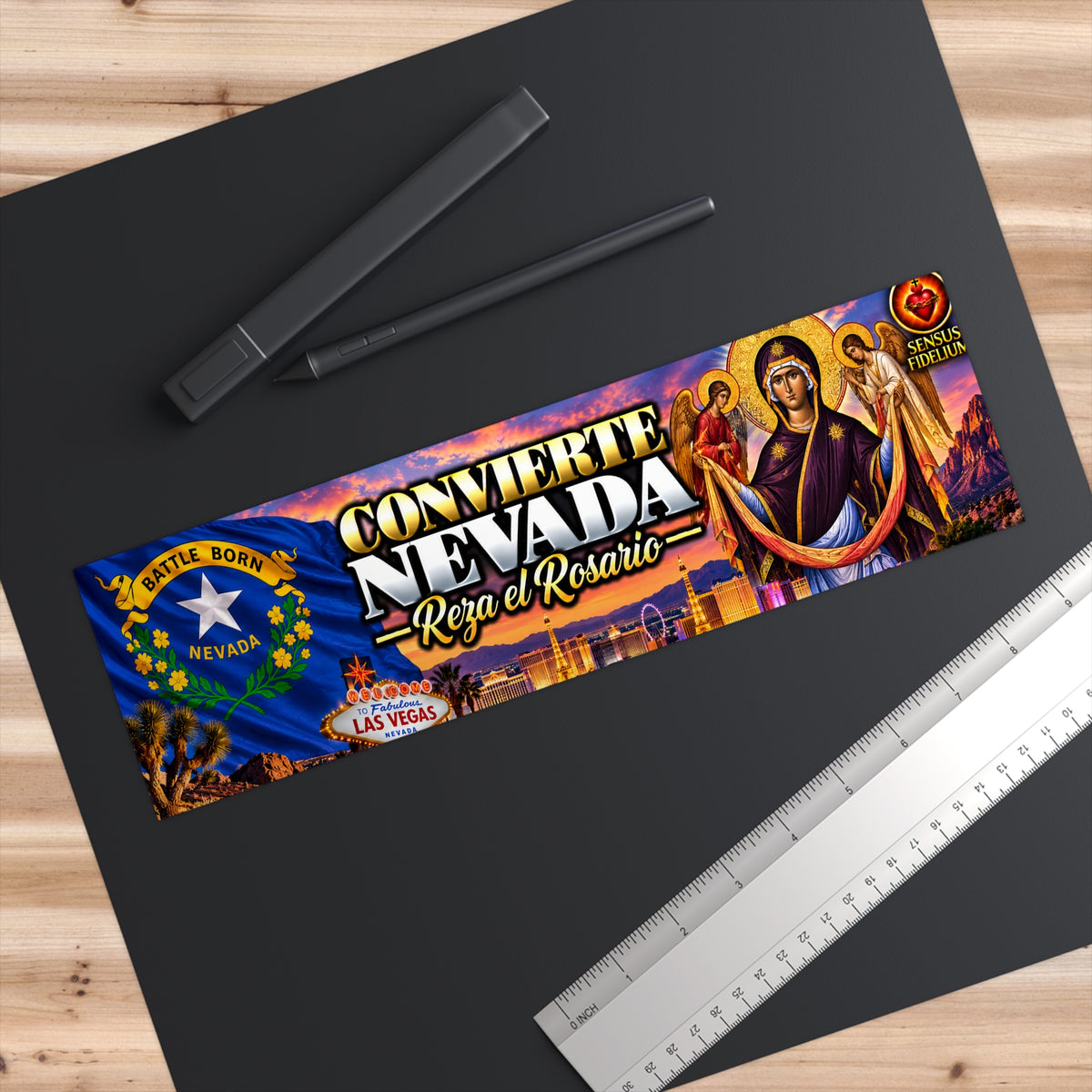 Nevada Convertir Bumper Sticker — Convierte Nevada Reza el Rosario