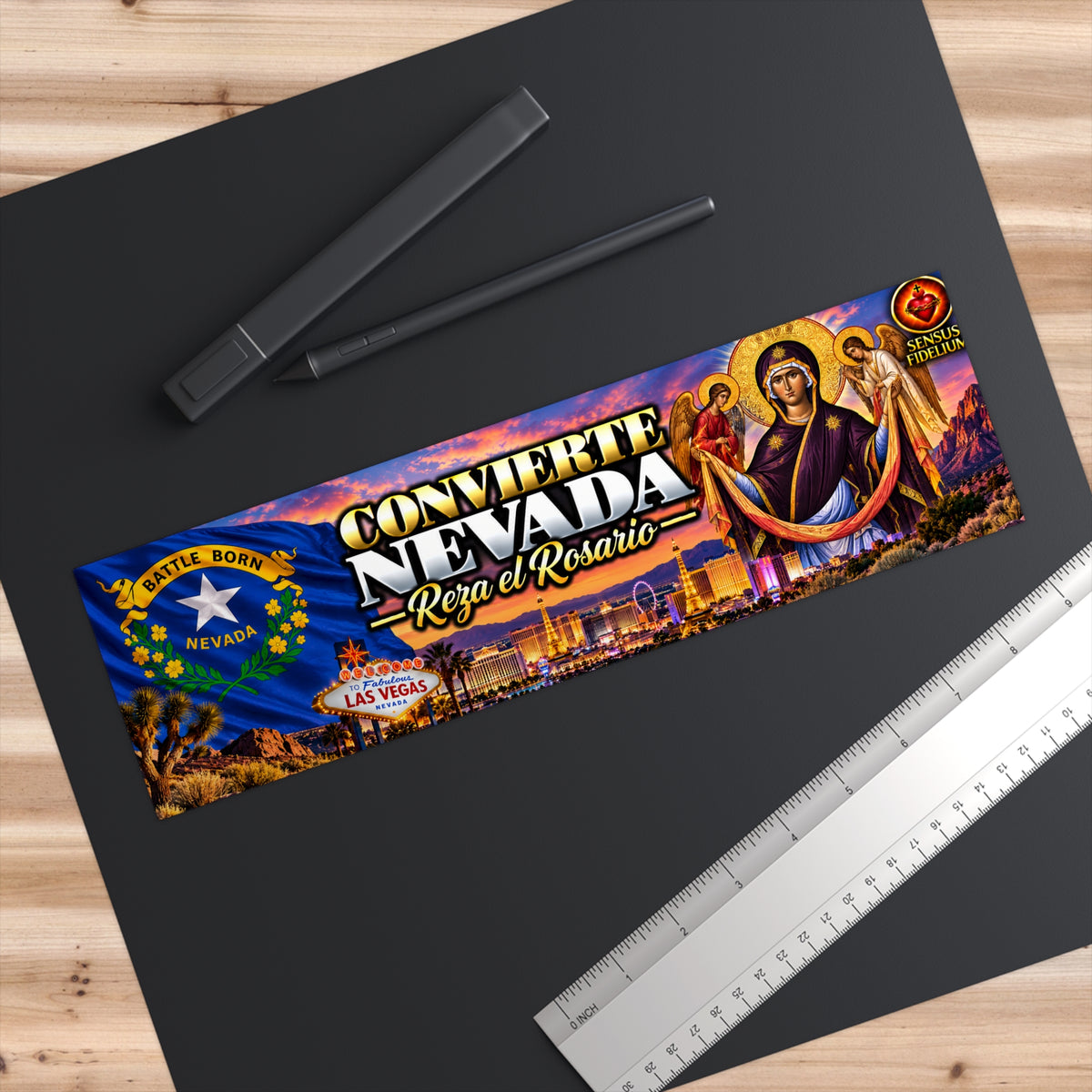 Nevada Convertir Bumper Sticker — Convierte Nevada Reza el Rosario