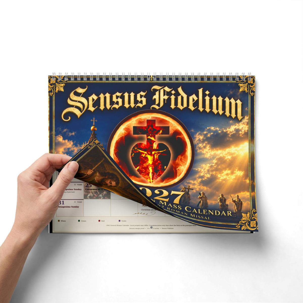 Sensus Fidelium 2027 Wall Calendar — 1962 Traditional Latin Mass Calendar