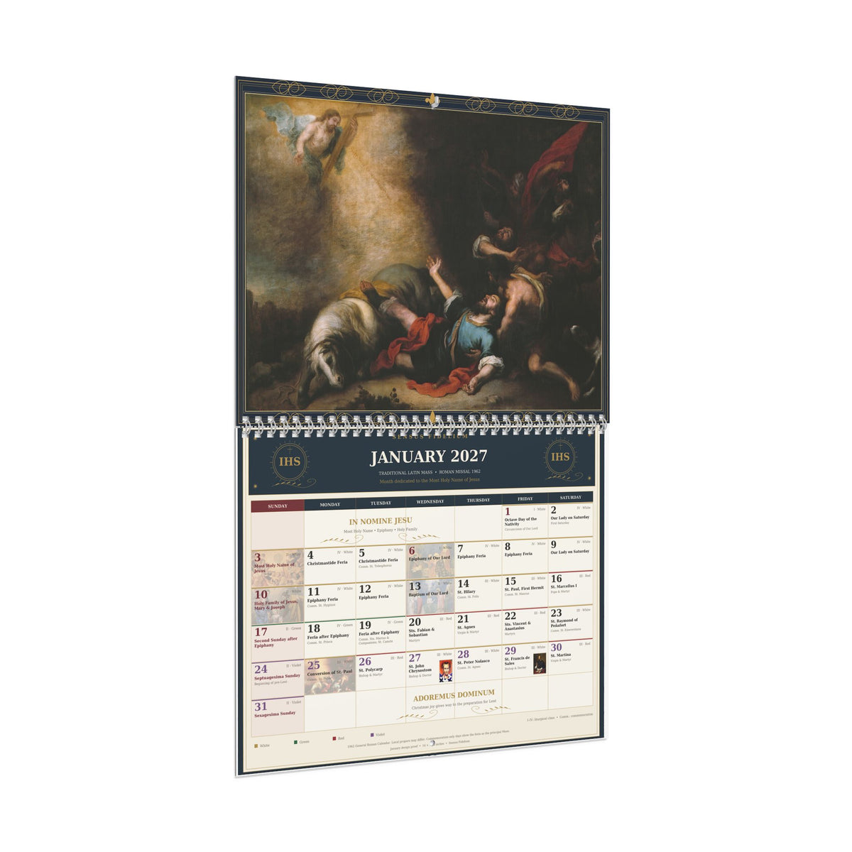 TLM 1962 Saints Calendar 2027