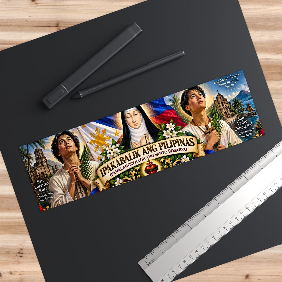 Ipakabalik Ang Pilipinas Religious Bumper Sticker — Santo Rosario Devotional Car Decal