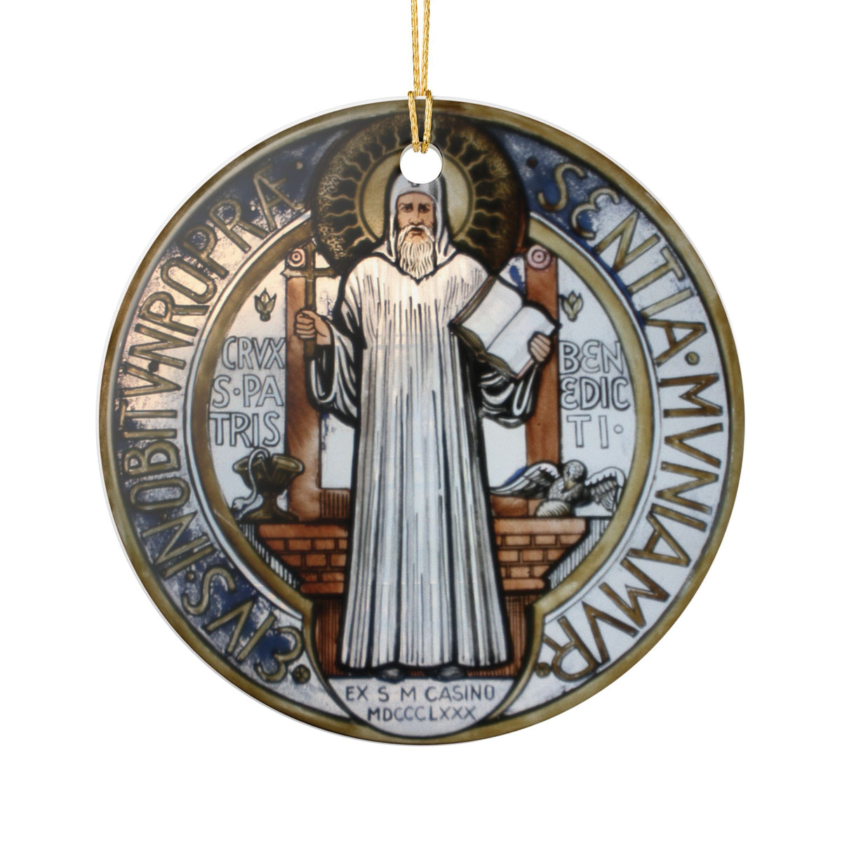St. Benedict Ceramic Ornament – Christmas