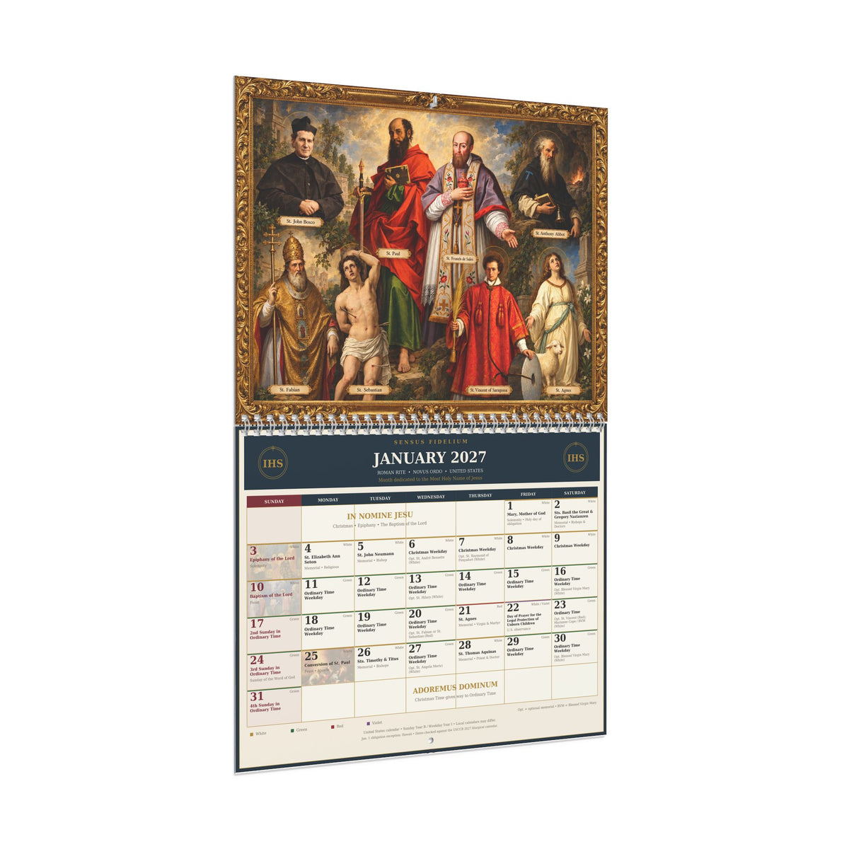 Saints Novus Ordo Calendar 2027