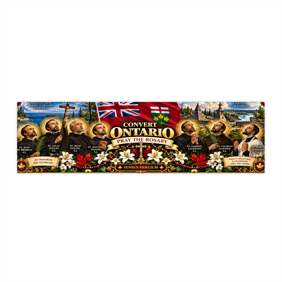 Convert Ontario Pray the Rosary Bumper Sticker
