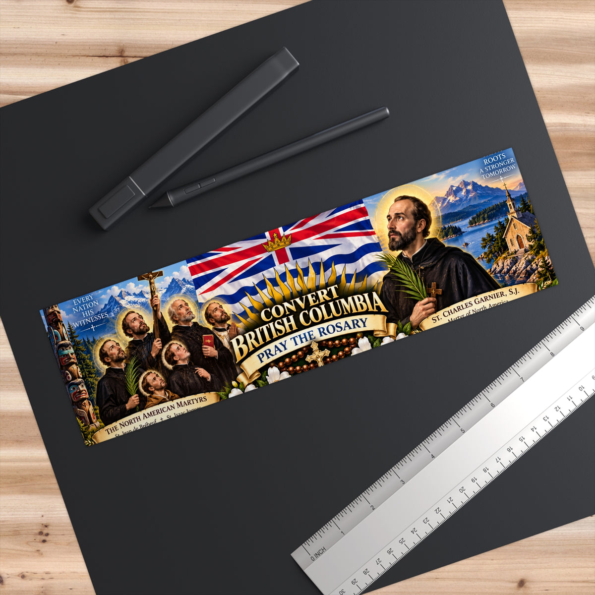 Convert British Columbia Pray the Rosary Bumper Sticker – Catholic Saints & Heritage Decal