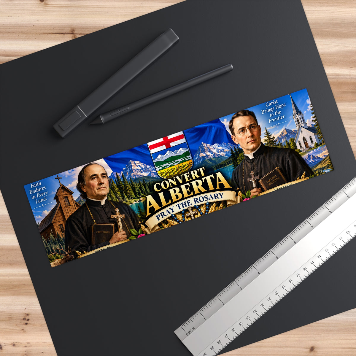 Convert Alberta Bumper Sticker — Pray the Rosary Religious Sticker