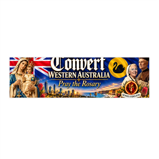 Convert Western Australia Pray the Rosary Bumper Sticker