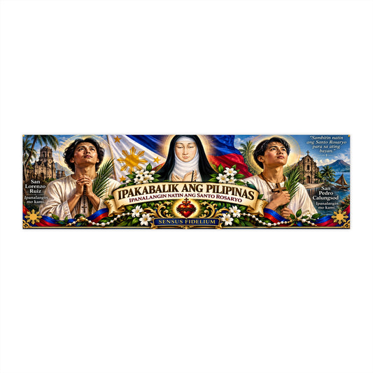 Ipakabalik Ang Pilipinas Religious Bumper Sticker — Santo Rosario Devotional Car Decal