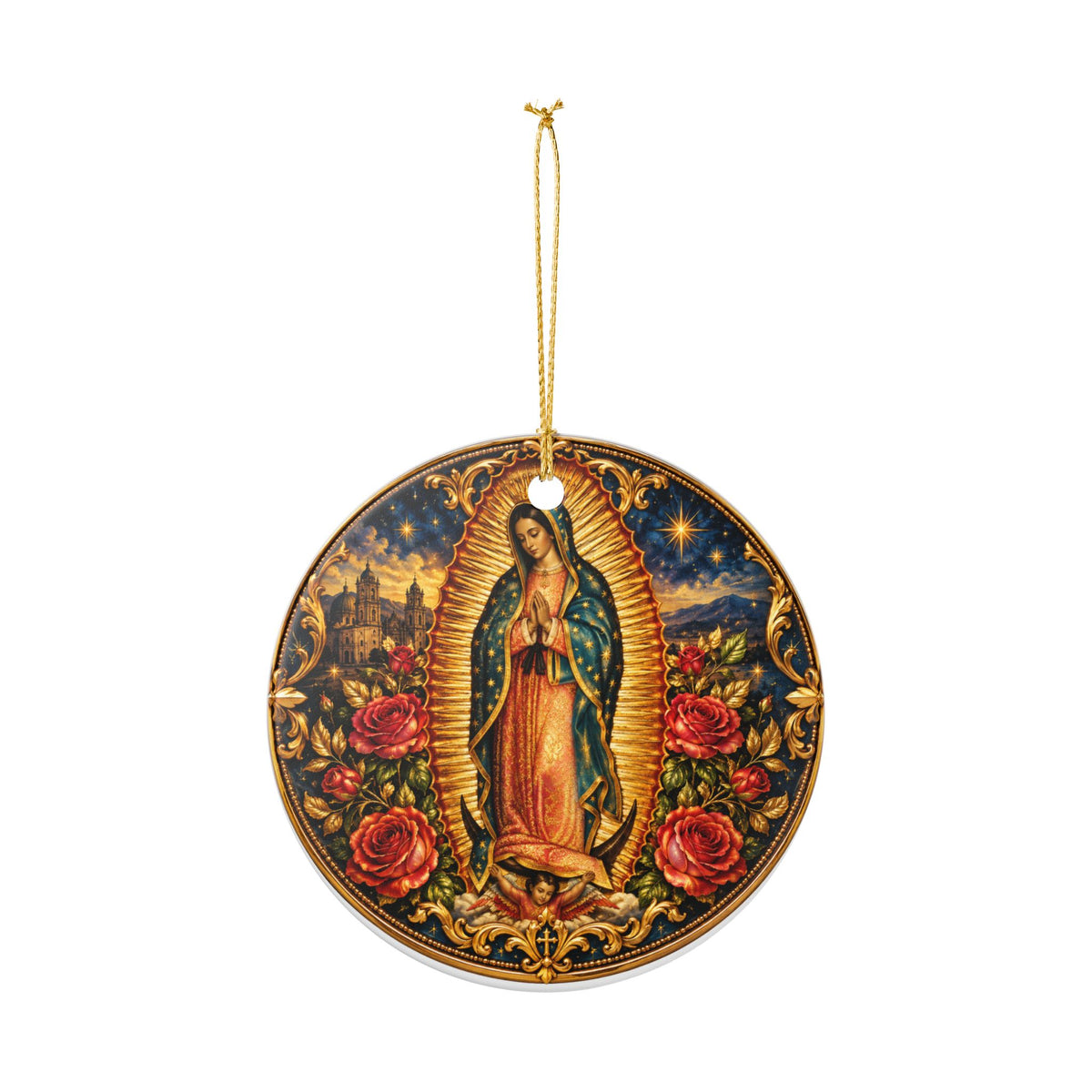 Our Lady of Guadalupe Ceramic Ornament – Christmas