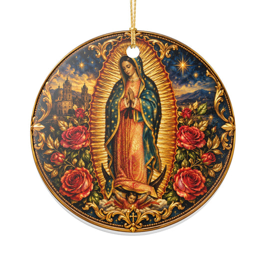 Our Lady of Guadalupe Ceramic Ornament – Christmas