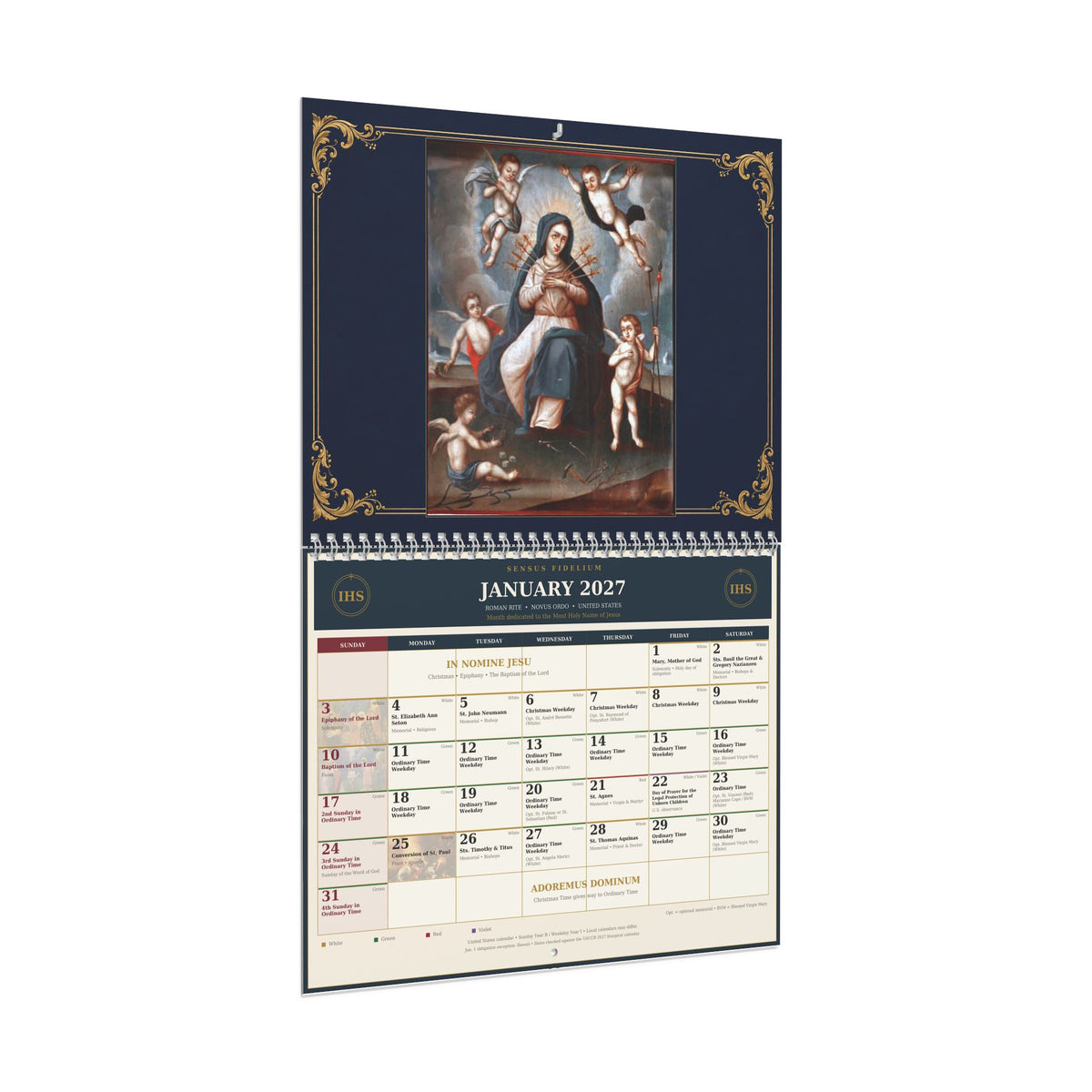 Our Lady of Sorrows Novus Ordo 2027 Calendar