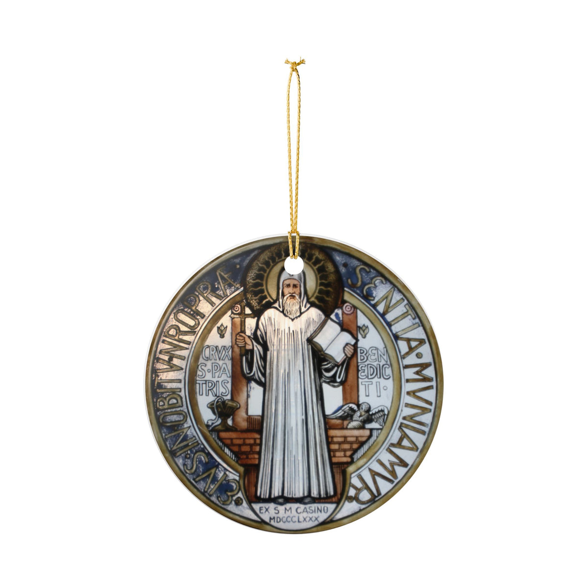 St. Benedict Ceramic Ornament – Christmas
